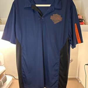 Harley-Davidson Navy and Black Polo Shirt